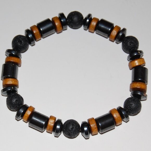 Gemstone Bracelet,Magnetic Bracelet,Gemstone and Magnetic Beads - Picture 2 of 2